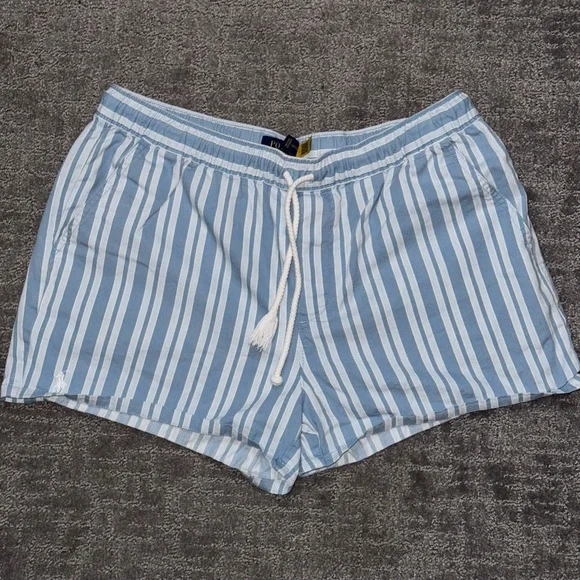 💰⬇️ POLO
Ralph Lauren Light Blue Striped Shorts | Pre-Loved - Picture 8 of 9